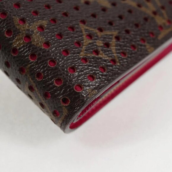 LOUIS VUITTON Monogram Perfo Compact zip Bifold Wallet M95188 LV Auth BA3167V - Picture 8 of 14
